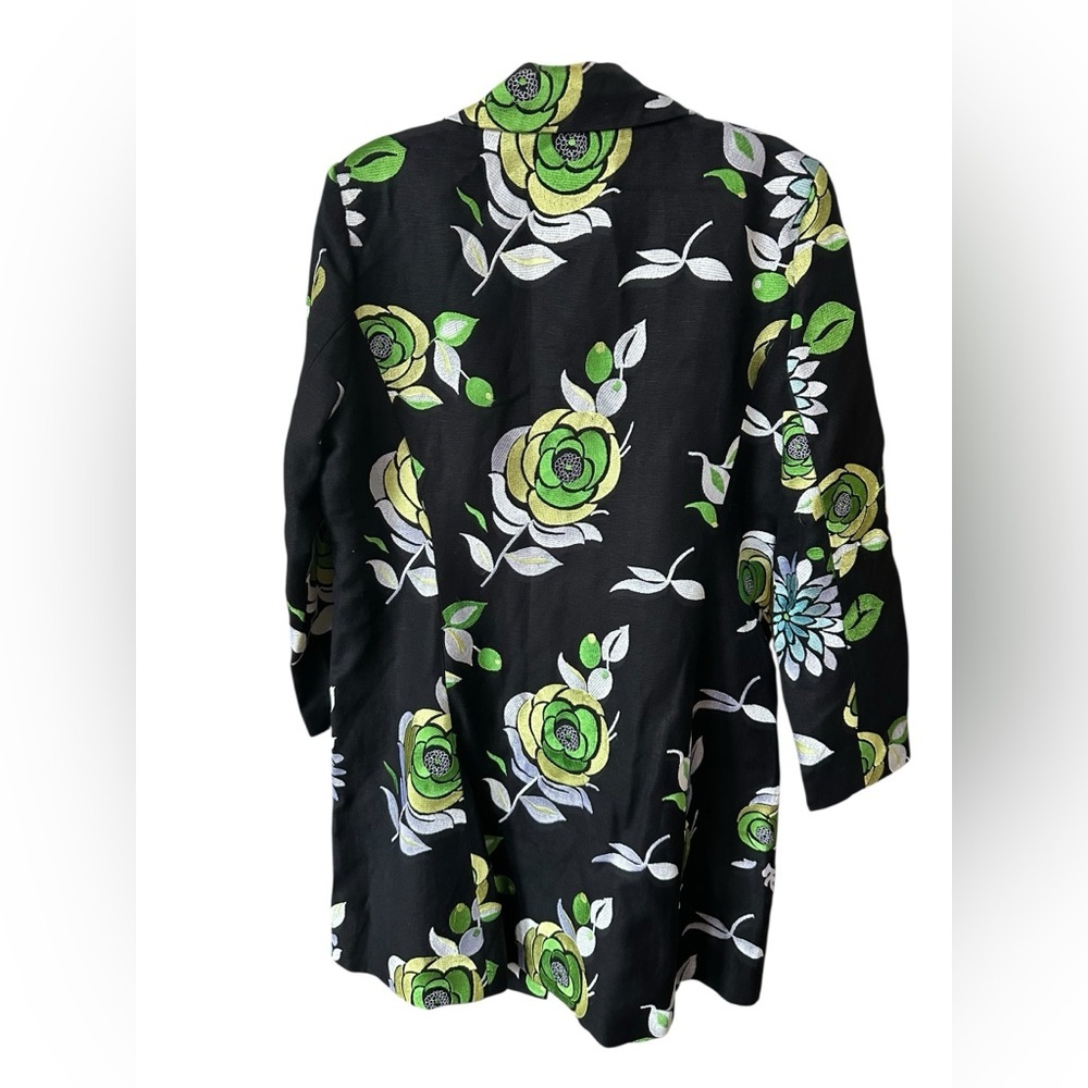 Floral Black Blazer with Green and Blue Accents size 16 - Picture 2 of 9